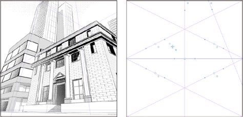 Illustration showing perspective ruler in use