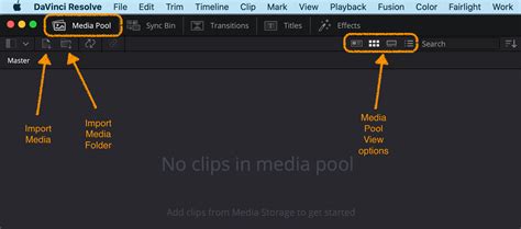 Dragging and Dropping Files into DaVinci Resolve Media Pool