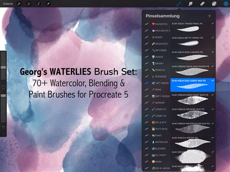 Procreate Wet Mix brush example