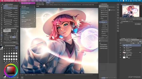 Clip Studio Paint canvas setup with 256x128 pixels