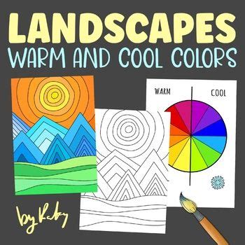 Introducing warm color blocks into the snow landscape sketch
