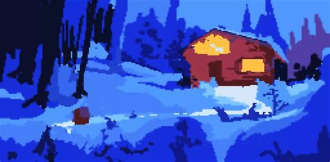 Adding details to the house and foreground of the pixel art environment