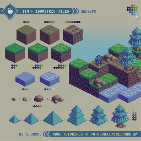 Example of isometric pixel art environment