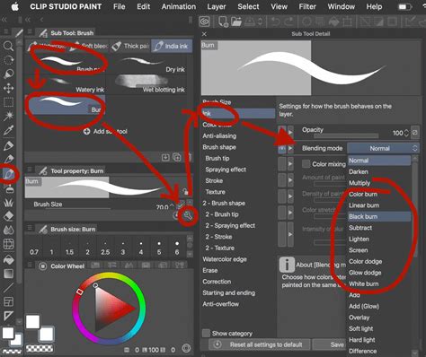 Clip Studio Paint custom brush tip material setup