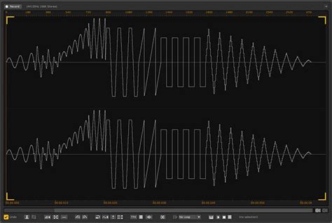 Audio waveform with visible noise spikes