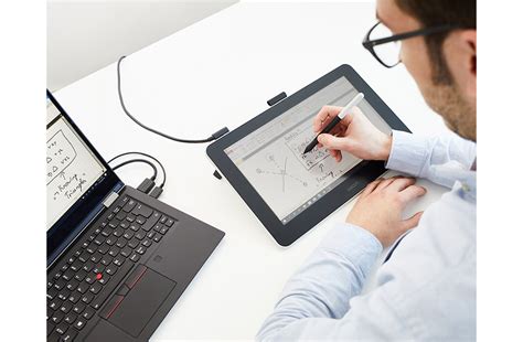 Pen display connected to a laptop
