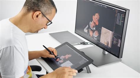 Diagram showing how a drawing tablet connects to a computer