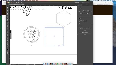 Screenshot of the Artboard Tool selected in Adobe Illustrator with bounding box