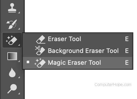 Magic Eraser tool in action on a simple white background