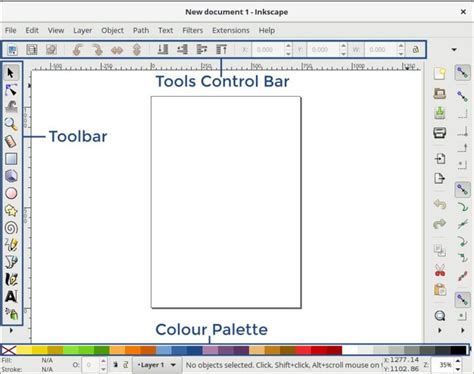 Inkscape toolbar showing the rectangle tool selected