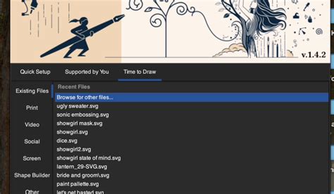 Inkscape context menu showing 