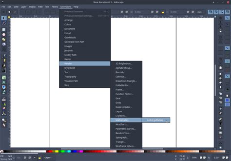Inkscape with Textext extension dialog showing a LaTeX formula with Greek letters
