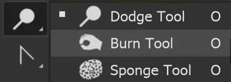 Photoshop interface showing the Burn Tool being used on the edges of a texture