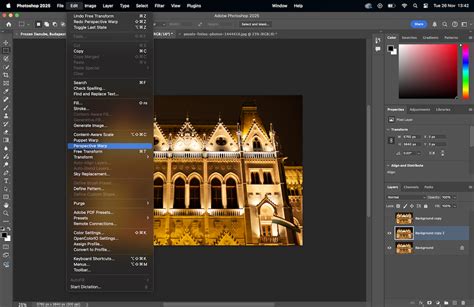 Photoshop interface with Warp tool active