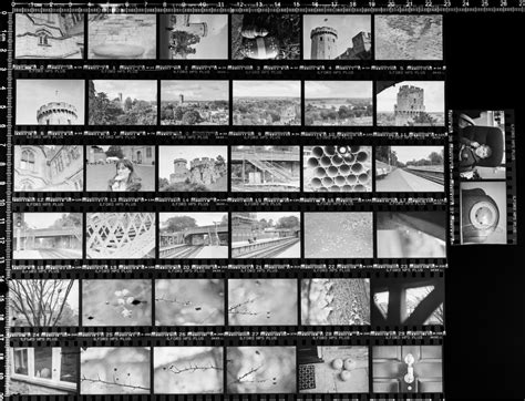 Historical photography darkroom with contact sheets