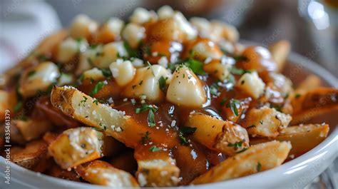 A plate of poutine, a popular Canadian dish
