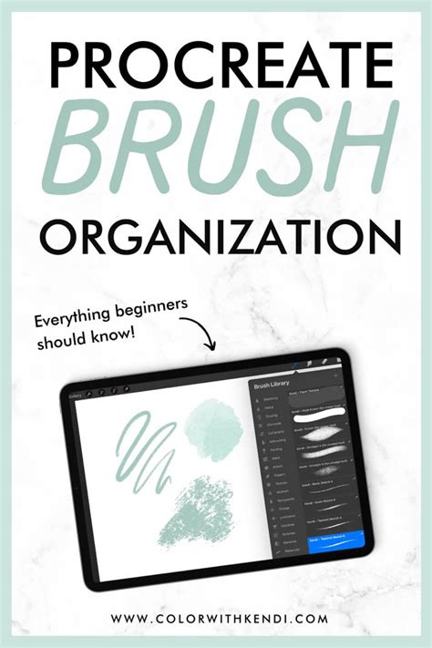 Diagram illustrating Procreate brush organization within the library