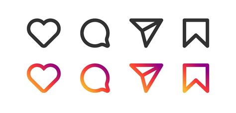 VSCO feed with favorite, repost, and comment icons highlighted