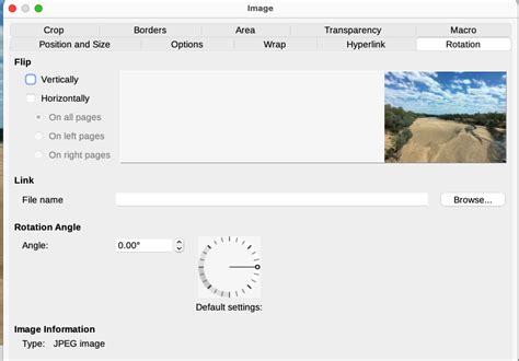 Image in Pages with rotation handles visible