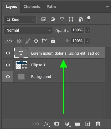 Approximating a shape with a text box in Photoshop