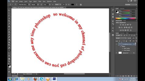 Text following a circular path in Photoshop