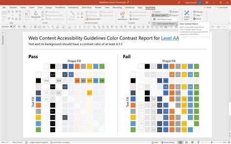 Color contrast checker example