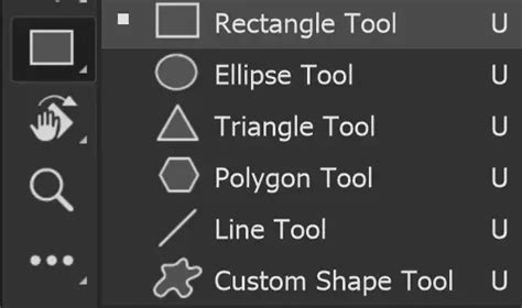 Photoshop Rectangle Tool options