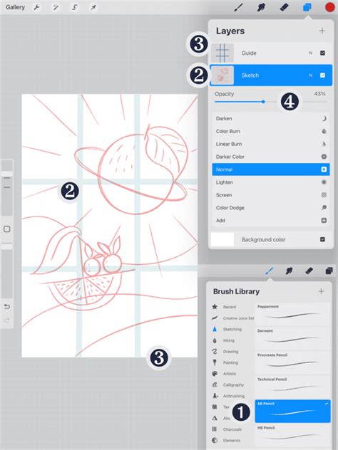 Screenshot of Procreate layers panel showing line art and color layers