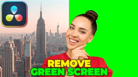 Infographic showing the steps of green screen removal with icons for upload, effect, adjust, and replace.