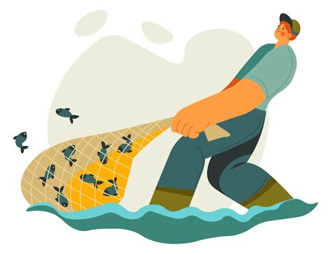 Illustration of a wide net catching many fish, representing a broad keyword search.