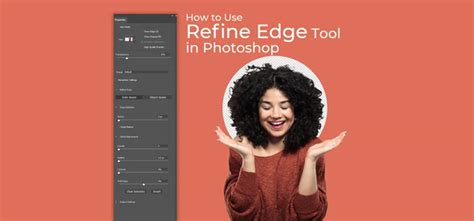 Photoshop interface showing the Refine Edge tool