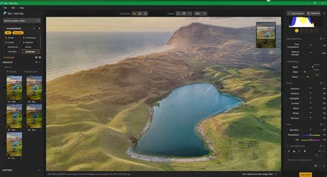 Screenshot showcasing the new HSL filter in Nik Color Efex