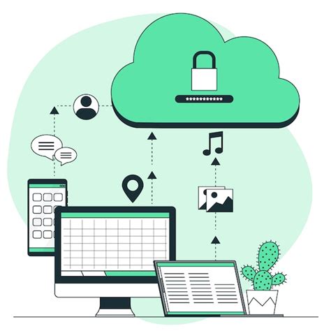 Cloud storage concept illustration