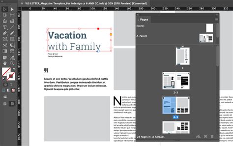 InDesign showing overridden parent item with dotted border
