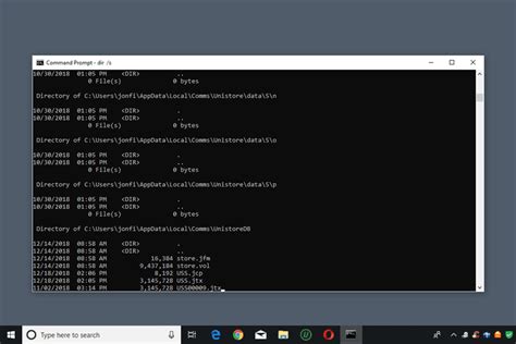 Screenshot of a command prompt window with text indicating file paths and commands