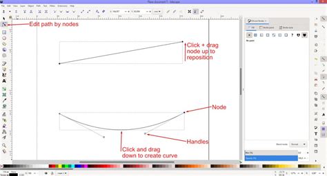 Inkscape drawing a line with the Bezier tool