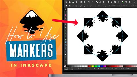 Inkscape with custom markers applied to a path
