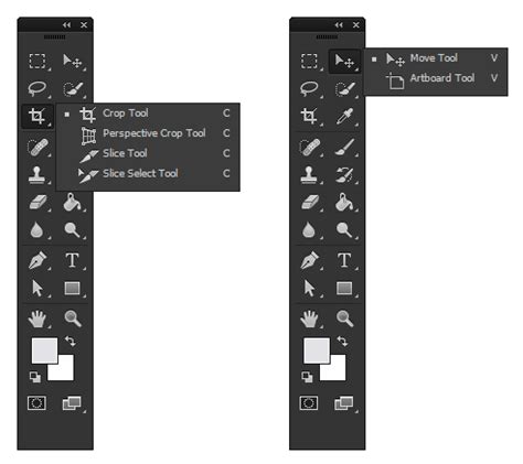 Photoshop interface showing the crop tool selected