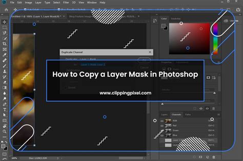 Illustration showing a layer mask hiding parts of a layer