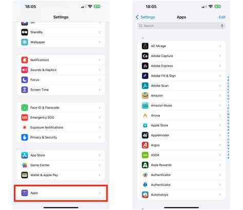 Screenshot showing the VSCO app settings menu with the 