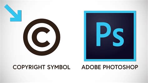 Photoshop interface with copyright symbol