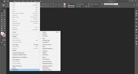 InDesign Preferences General Tab