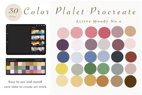 Procreate Active Color swatch and ColorDrop invocation
