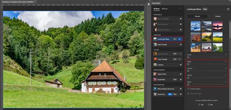 Neural Filters interface in Photoshop