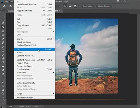 Photoshop Content-Aware Fill workspace
