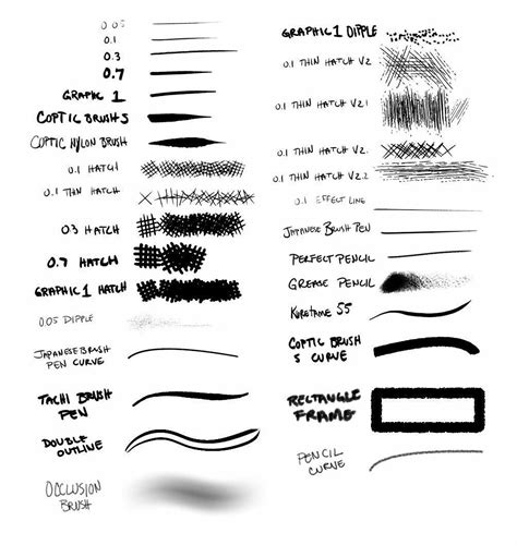 Clip Studio Paint Pen, Pencil, Brush, and Airbrush tools