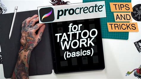Tattoo artist using an iPad with Procreate