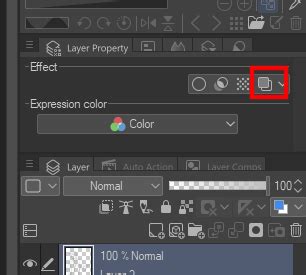 Illustration showing the Layer Property palette with the Layer Color option highlighted.
