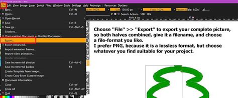 A split image showing a drawing before and after horizontal mirroring, highlighting an eye alignment issue.