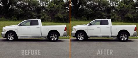Before and after image of a truck with and without a generated driver